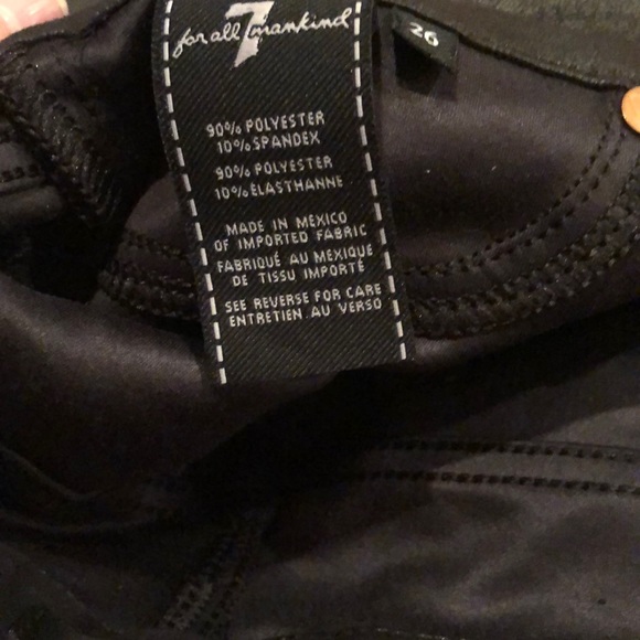 7 for all Mankind NWT black leather-like pants 26 - Picture 3 of 5
